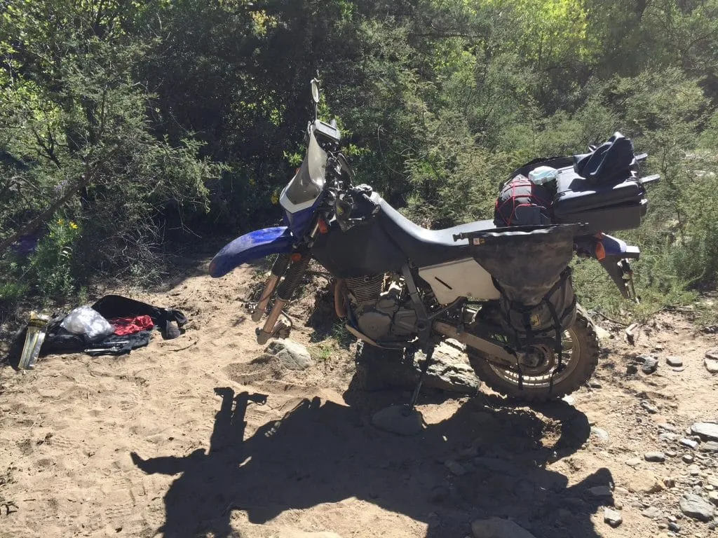First flat tire on Suzuki DR650