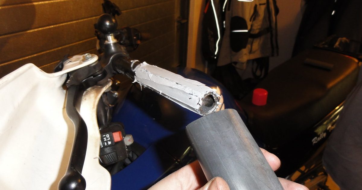 Adding heated foam grips to the Transalp