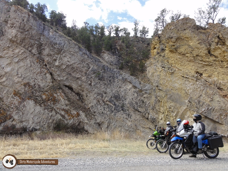 Rock formations and KLR 650s
